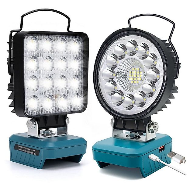 PRIISF Arbeitsleuchte Für Makita Li-ion Akku-Lampe LED Arbeitslicht Baustra günstig online kaufen