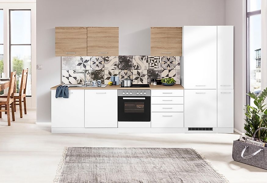 KOCHSTATION Küchenzeile "KS-Visby", ohne E-Geräte, 330 cm, für Kühl/Gefrier günstig online kaufen