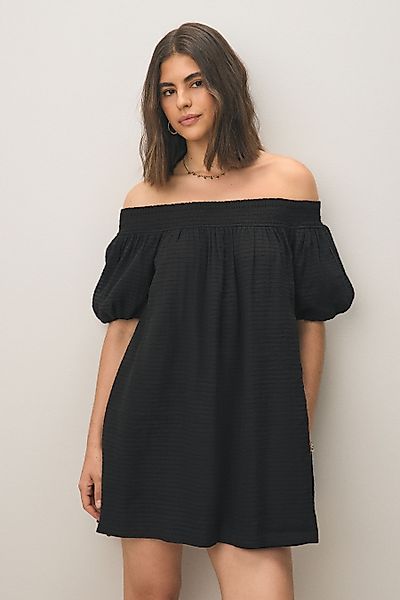Next Bandeaukleid Strukturiertes Bandeau-Minikleid in Knitteroptik günstig online kaufen