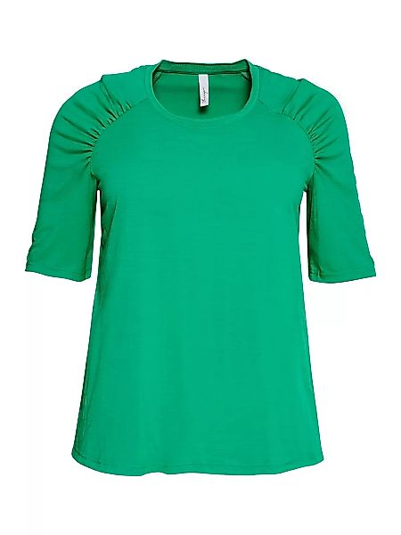 Sheego T-Shirt "Große Größen", mit gerafften Raglanärmeln günstig online kaufen