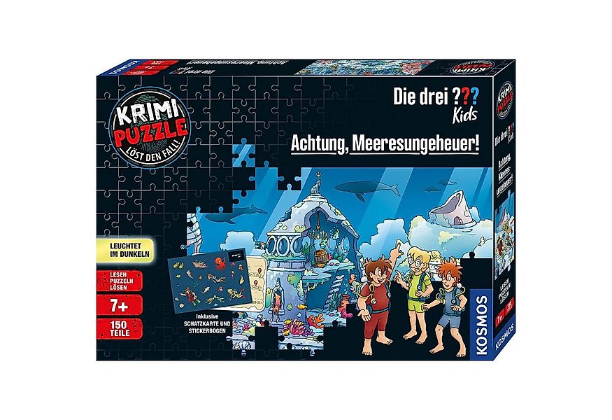 Kosmos Puzzle Krimi-Puzzle: Die drei ??? Kids 150 Teile - Achtung, Meeresun günstig online kaufen