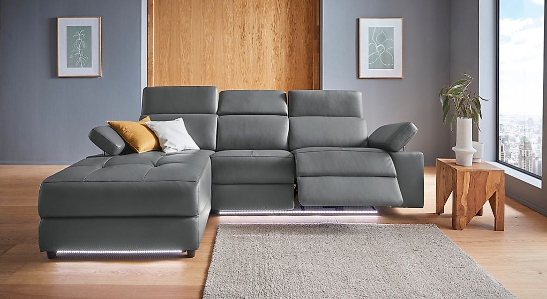 Places of Style Ecksofa »Kilado, L-Form,«, mit Relaxfunktion, verstellbarer günstig online kaufen