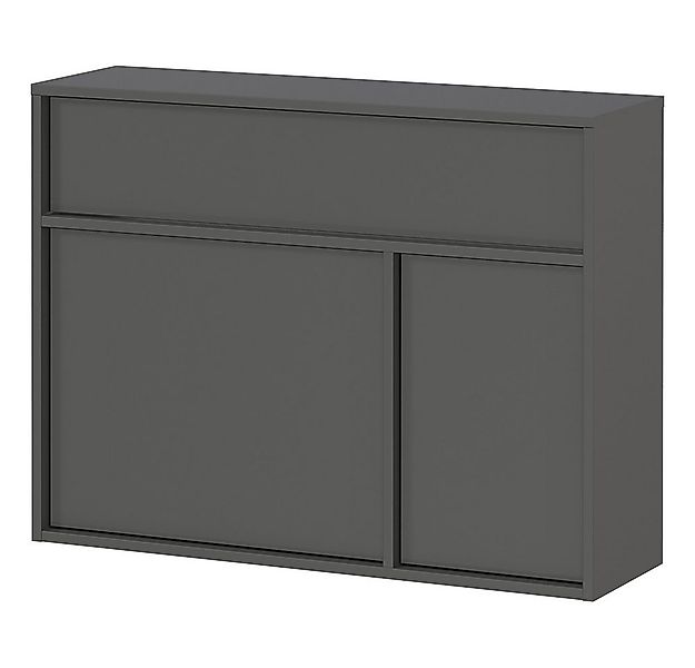 Lomadox Schuhschrank ALLOA-01 in anthrazit, 83 cm breit, geringe Tiefe (25 günstig online kaufen