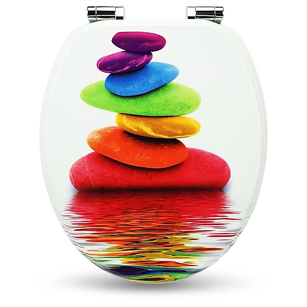 Sanfino WC-Sitz "Rainbow Stone“ Premium Toilettendeckel günstig online kaufen