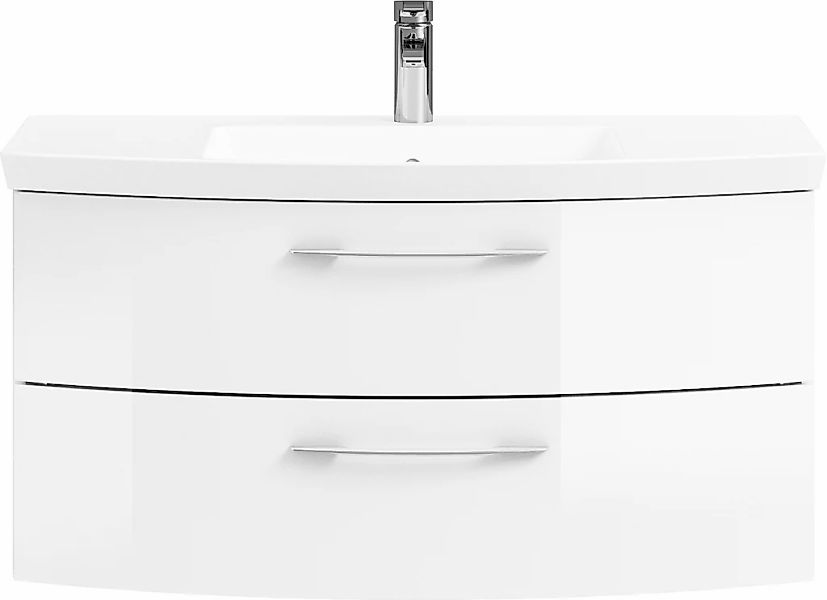 Saphir Badmöbel-Set "Cassca Sprint Waschtisch-Set Mineralmarmor-Waschtisch günstig online kaufen