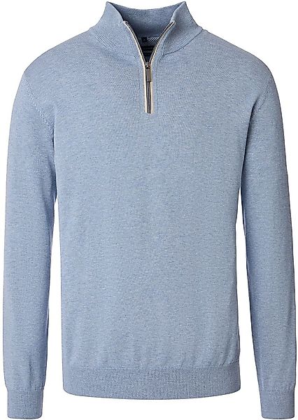 Casa Moda Halfzip Pullover Solid Hellblau - Größe 3XL günstig online kaufen