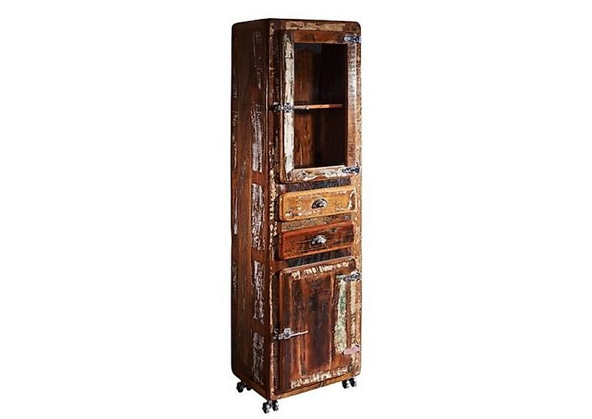 Massivmoebel24 Standvitrine #41 (Vitrine Altholz 55x38x190 mehrfarbig lacki günstig online kaufen