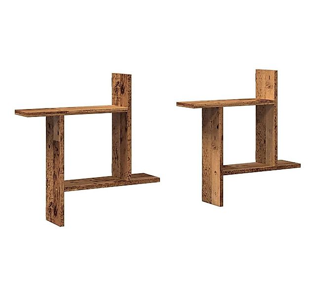 vidaXL Regal Wandregale 2 Stk. Altholz-Optik 50x12x50 cm Holzwerkstoff, 1-t günstig online kaufen