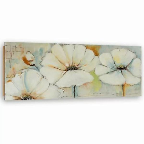 FEEBY® Kunst bemalte Blumen Leinwandbilder bunt Gr. 25 x 70 günstig online kaufen
