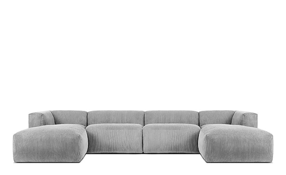 KONSIMO Wohnlandschaft  Buffo ¦ grau ¦ Maße (cm): B: 400 H: 73 Polstermöbel günstig online kaufen