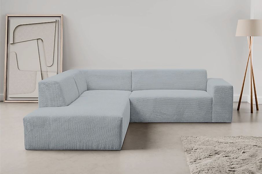 WERK2 Ecksofa "Zeus-M, tolles Sofa mit schönen Details, L-Form" Curvy Trend günstig online kaufen