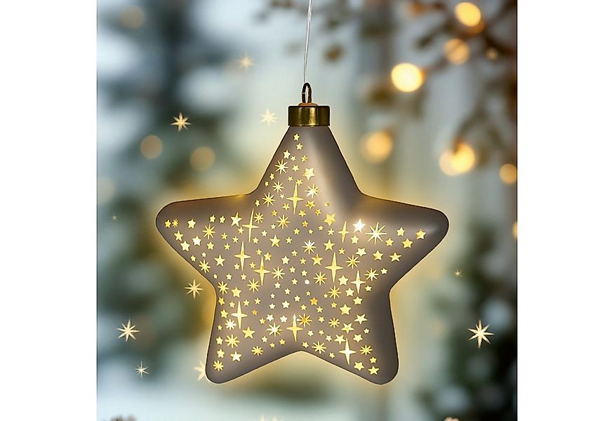 Spetebo LED-Dekofigur LED Glas Weihnachtsanhänger (Anzahl, 1 St., Stück), m günstig online kaufen