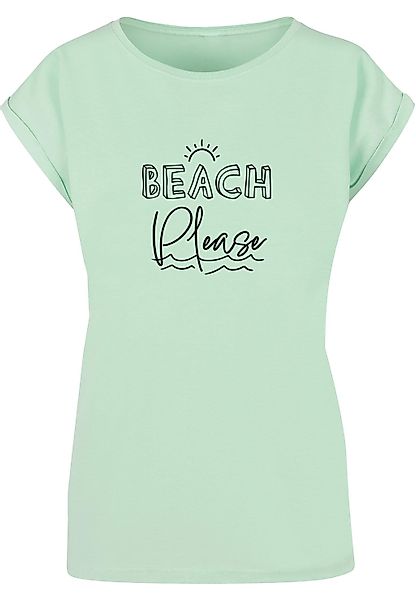 Merchcode T-Shirt "Merchcode Damen Ladies Beach Please Extended Shoulder Te günstig online kaufen