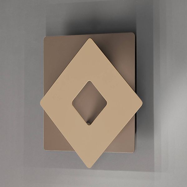 LED-Wandleuchte Hennes, Breite 18 cm, greige/sandfarben günstig online kaufen