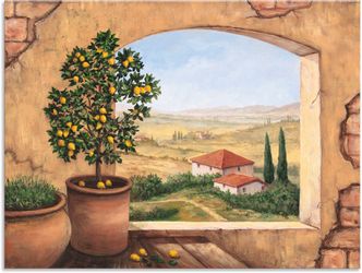 Artland Wandbild "Fenster in der Toskana" Fensterblick 1 Stk. tlg. als Alub günstig online kaufen