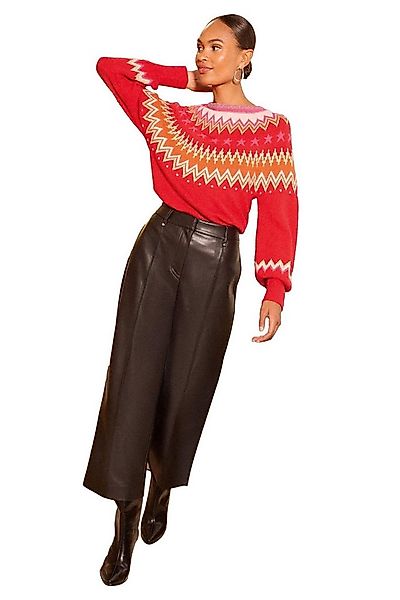 Love & Roses Rundhalspullover Love & Roses Gemusterter Pullover, Regular (1 günstig online kaufen