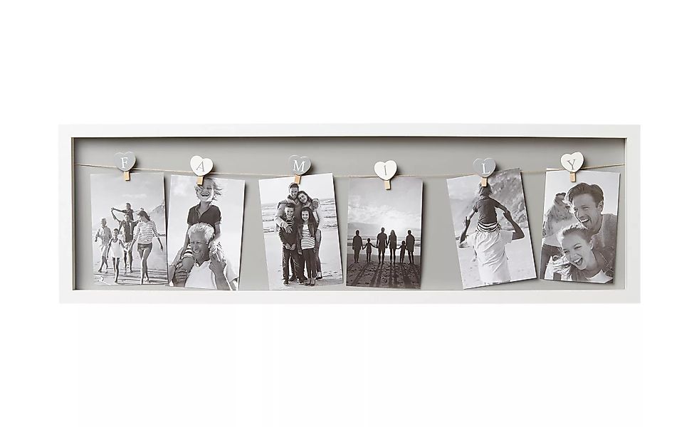 Bilderrahmen Collage  Family - weiß - Holz - 78 cm - 24 cm - 3 cm - Sconto günstig online kaufen