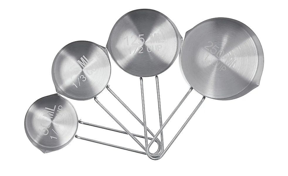 Meisterkoch Messbecher Set  OPTIMUS ¦ silber ¦ Edelstahl ¦ Maße (cm): H: 9, günstig online kaufen