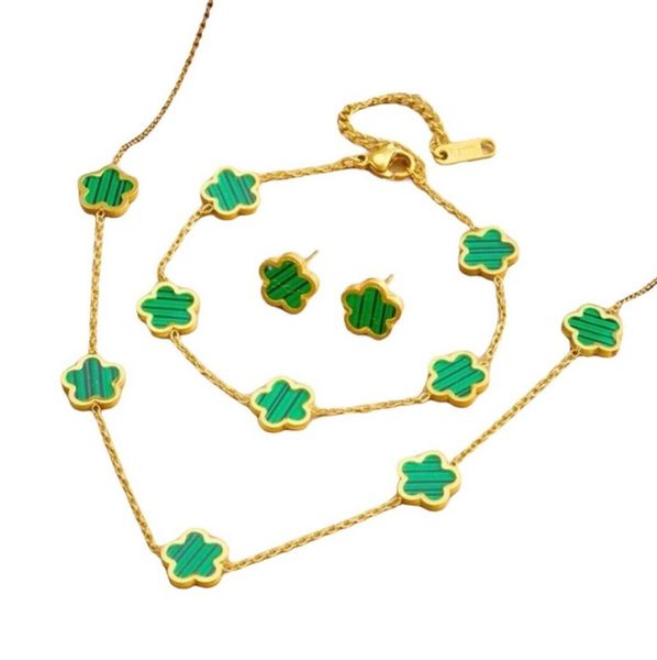 Lale Collection® Schmuckset Gold Kleeblatt Schmuck-Set günstig online kaufen