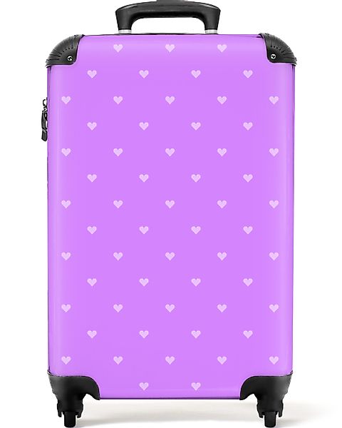 NoBoringSuitcases.com© Hartschalen-Trolley Herzen - Muster - günstig online kaufen