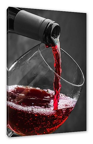 Pixxprint Leinwandbild köstlicher Rotwein, köstlicher Rotwein (1 St), Leinw günstig online kaufen