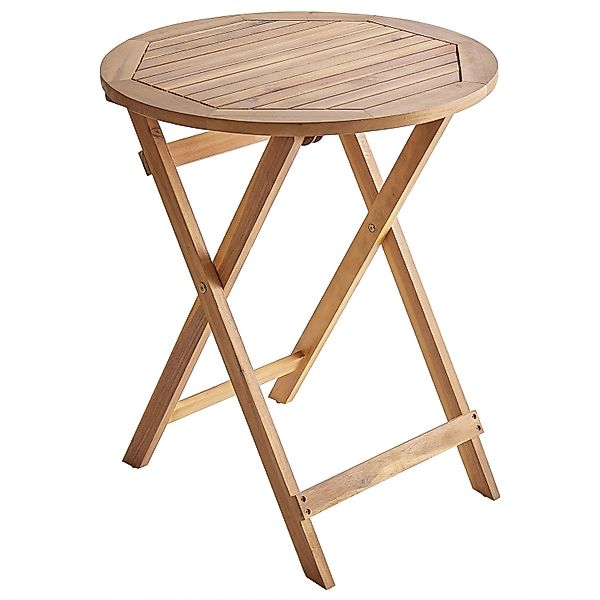 Beliani Gartentisch PROSSEDI Heller Holzfarbton 60x60x73 günstig online kaufen