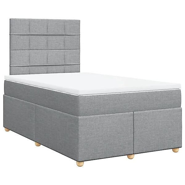 vidaXL Boxspringbett mit Matratze Hellgrau 120x190 cm Stoff 3293519 günstig online kaufen