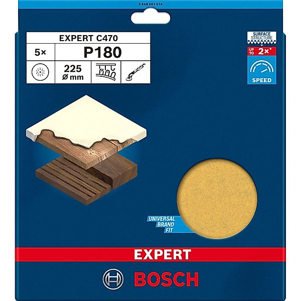 Bosch Schleifblatt C470 Ø 225 mm 5 x P180 günstig online kaufen