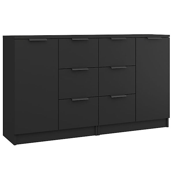 furnicato Sideboard Sideboards 2 Stk. Schwarz günstig online kaufen