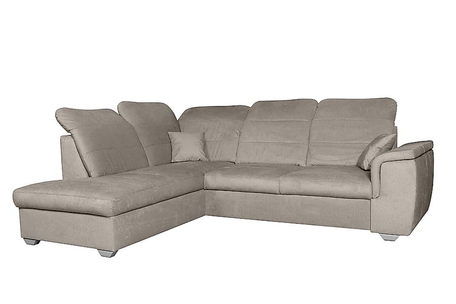 Beautysofa Ecksofa mit Schlaffunktion BERGAMO L, günstig online kaufen