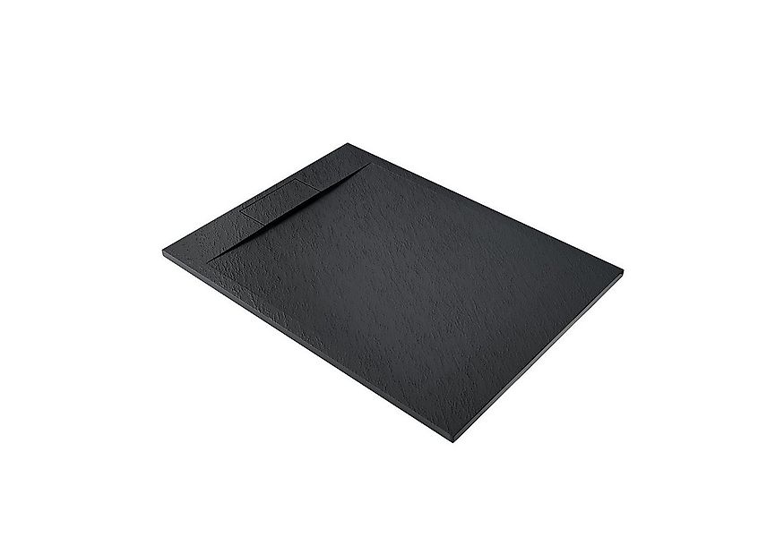 SONNI Duschwanne Duschtasse, mit Siphon, walk in dusche, Weiß / Schwarz, Sc günstig online kaufen