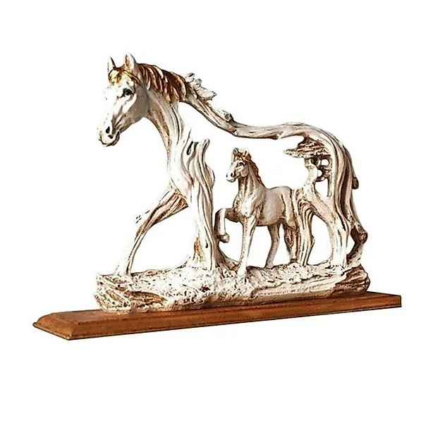 BAYLI Skulptur Stehendes galoppierendes Pferd - Kunstharzstatue für Zuhause günstig online kaufen