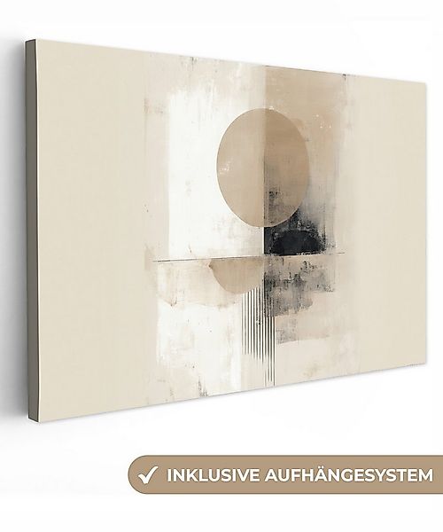 OneMillionCanvasses® Leinwandbild Kreis - Zusammensetzung - Tiefe - Beige, günstig online kaufen