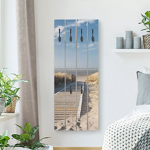 Wandgarderobe Holzpalette Ostsee Strand günstig online kaufen