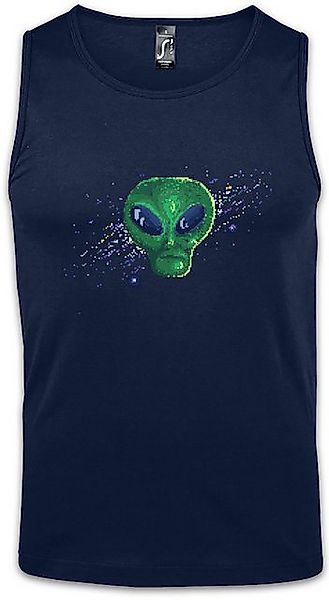 Urban Backwoods Tanktop Pixel Green Alien Face Ärmelloses T-Shirt Pixel Ufo günstig online kaufen
