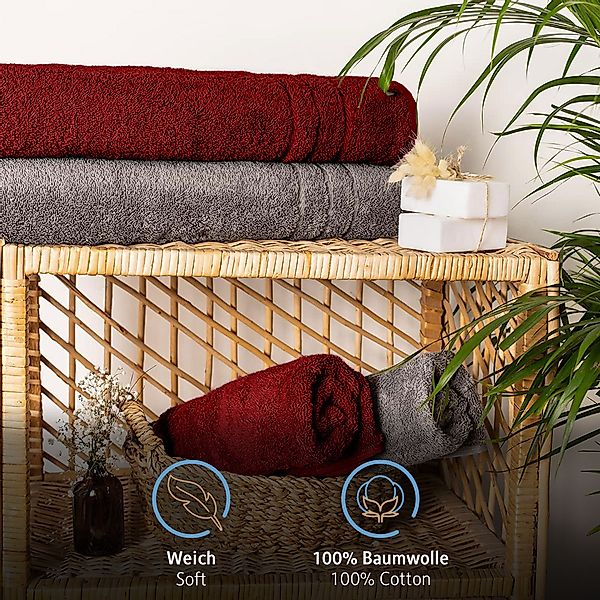 Komfortec Saunatuch 80x200 cm Saunatücher Set günstig online kaufen