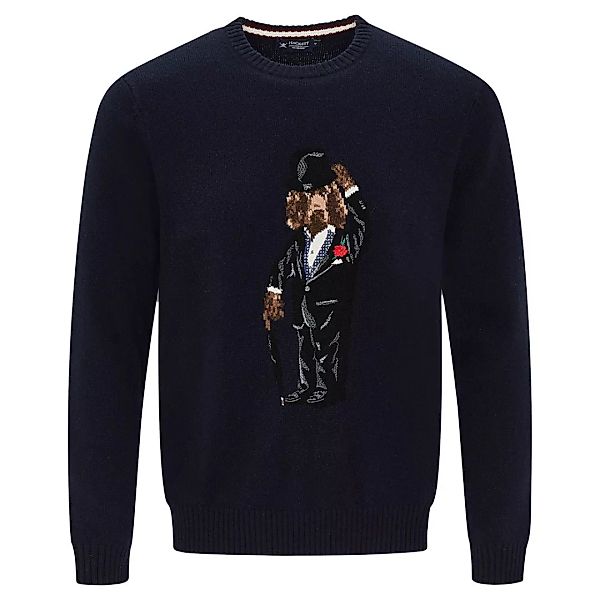 Hackett Dandy Harry Rundhalsausschnitt Sweater L Navy günstig online kaufen
