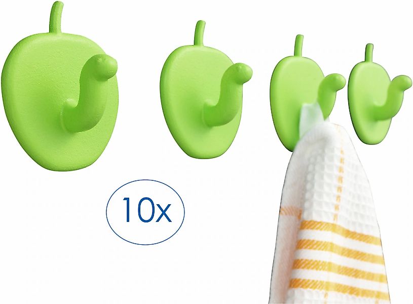 Ruco Klebehaken "Handtuchhaken, 10er Set" Wandhaken, selbstklebend, Made in günstig online kaufen