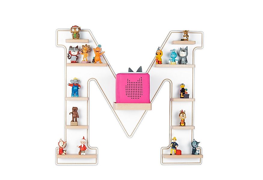 Boarti Wandregal Holz Regal Buchstabe M für Toniebox Tonies Figuren günstig online kaufen