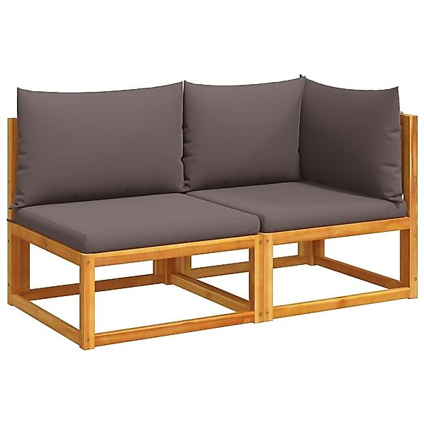 vidaXL Loungesofa Gartensofa mit Kissen 2-Sitzer günstig online kaufen