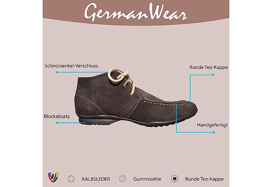 German Wear TREND HSH043 Schnürboots Desert Boots Lederschuhe Stiefeletten günstig online kaufen