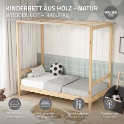 ML-DESIGN Spielbett Fußballtor Einzelbett für Kinder günstig online kaufen