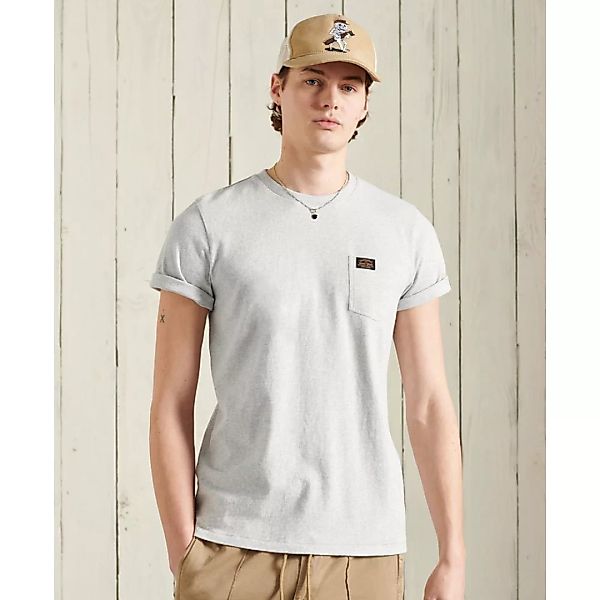 Superdry Workwear Pocket Kurzarm T-shirt S Grey Marl günstig online kaufen