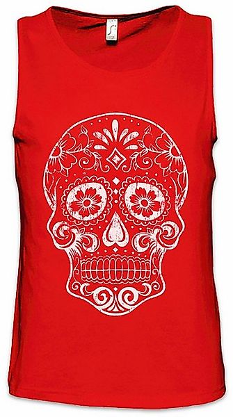 Urban Backwoods Tanktop Mexican Skull V Ärmelloses T-Shirt Schädel Totensch günstig online kaufen