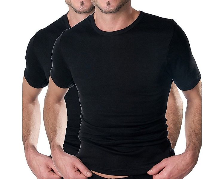 HERMKO Unterziehshirt 16800 2er Pack Herren Business kurzarm Unterhemd weic günstig online kaufen
