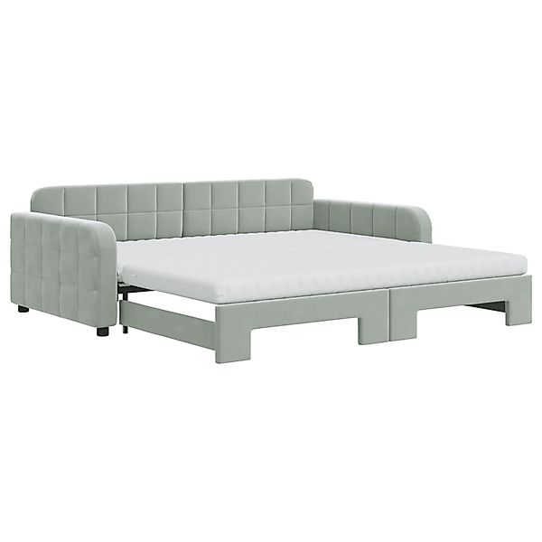 vidaXL Bett, Tagesbett Ausziehbar mit Matratzen günstig online kaufen