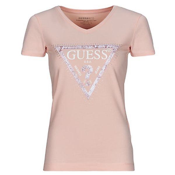 Guess Kurzarmshirt (1-tlg) Ziersteine günstig online kaufen