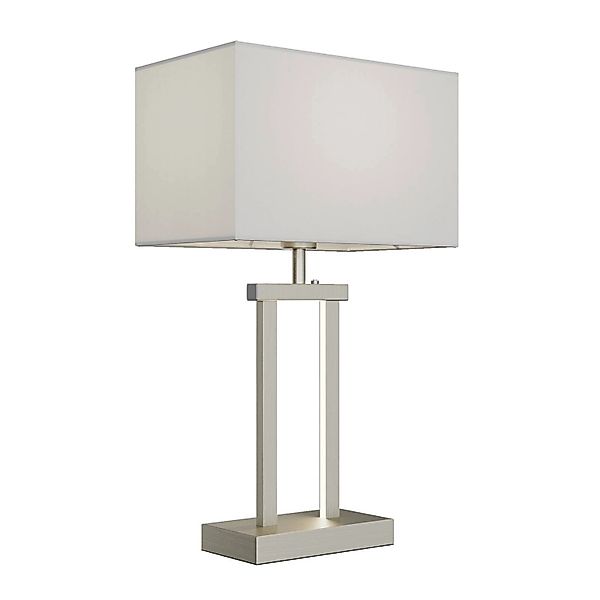 Lindby Tischlampe Sigurd 9624413 Dimmbar Modern in Alu aus Textil 1-flammig günstig online kaufen