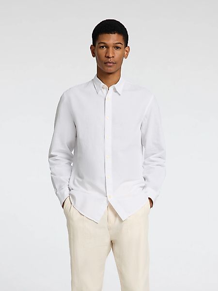SELECTED HOMME Leinenhemd "SLHSLIMNEW-LINEN SHIRT LS NOOS", unifarben günstig online kaufen