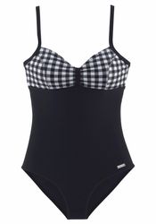 LASCANA Badeanzug mit schwarz-weißen Kontrastdetails und günstig online kaufen
